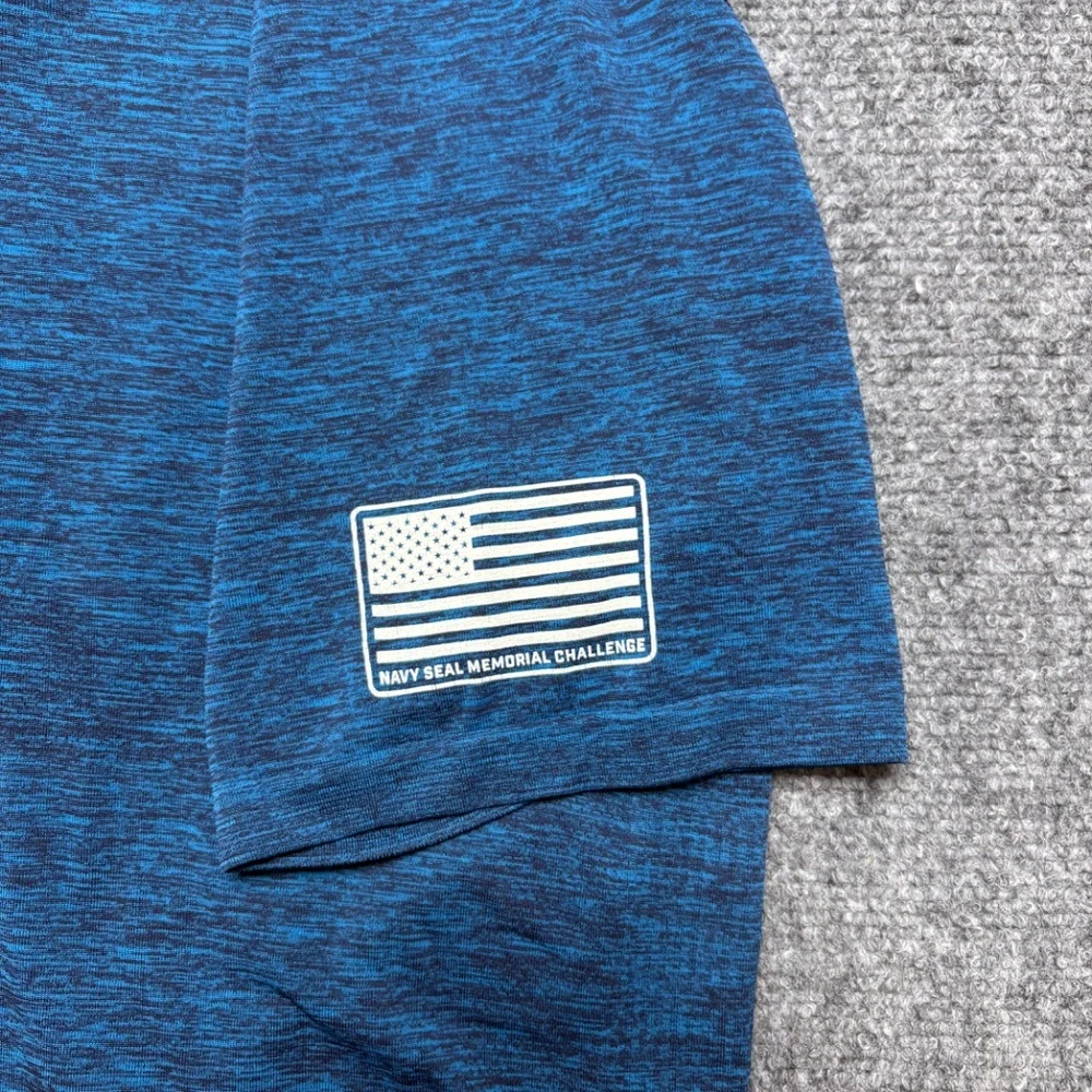 Lululemon Shirt Mens Medium Blue Swiftly Yoga Gym Athleisure Crossfit Murph - Picture 8 of 9